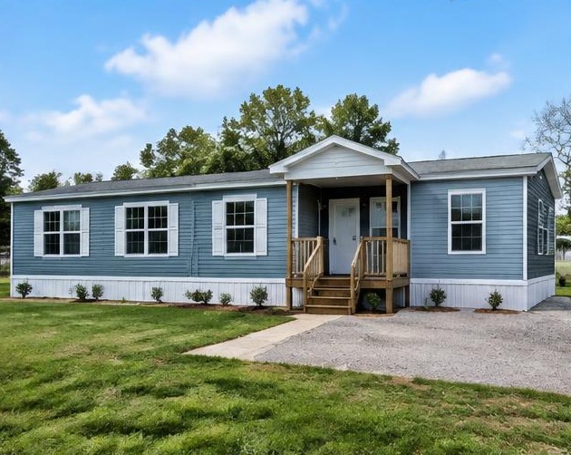 The Cedar — illustrative mobile home exterior