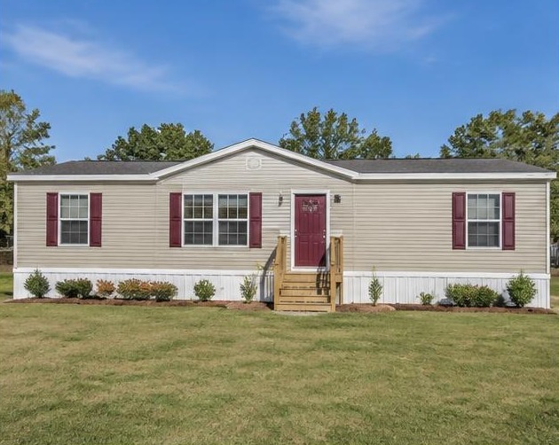The Evergreen — illustrative mobile home exterior