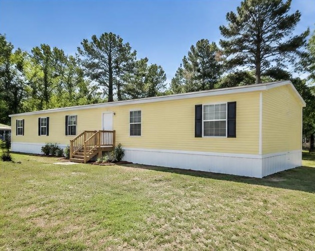 The Sunflower — illustrative mobile home exterior
