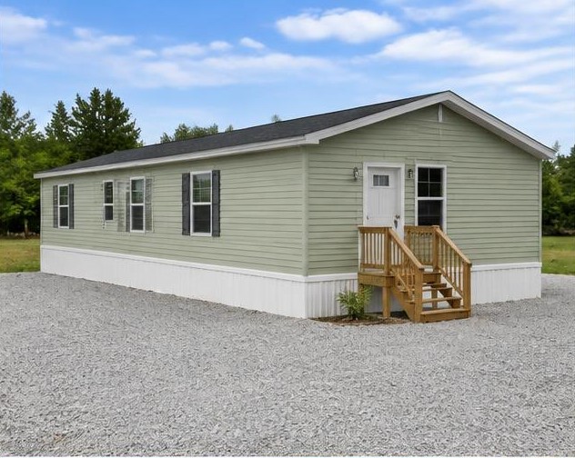 The Clover — illustrative mobile home exterior