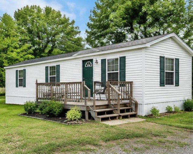 The Laurel — illustrative mobile home exterior